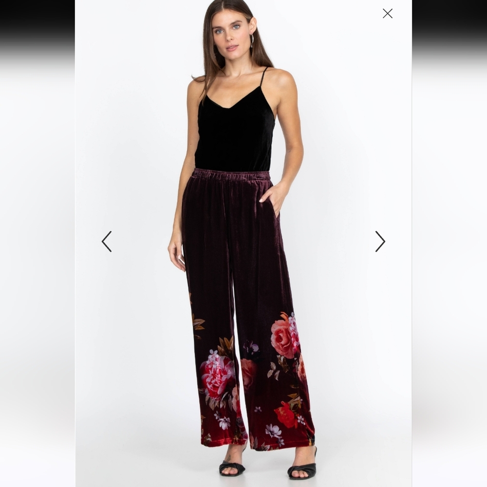 Johnny Was Coralie Velvet‎ Wide Leg Pant